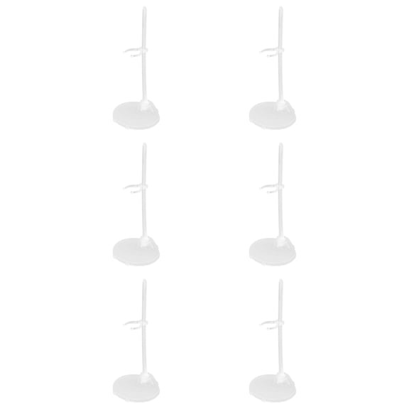 Urbanw 6Pack Doll Stand Display Holder, Transparent Doll Support Stand, Model Display Stand For 11 Inch to 13 Inch Dolls, Collectible Figure Showcase Accessories