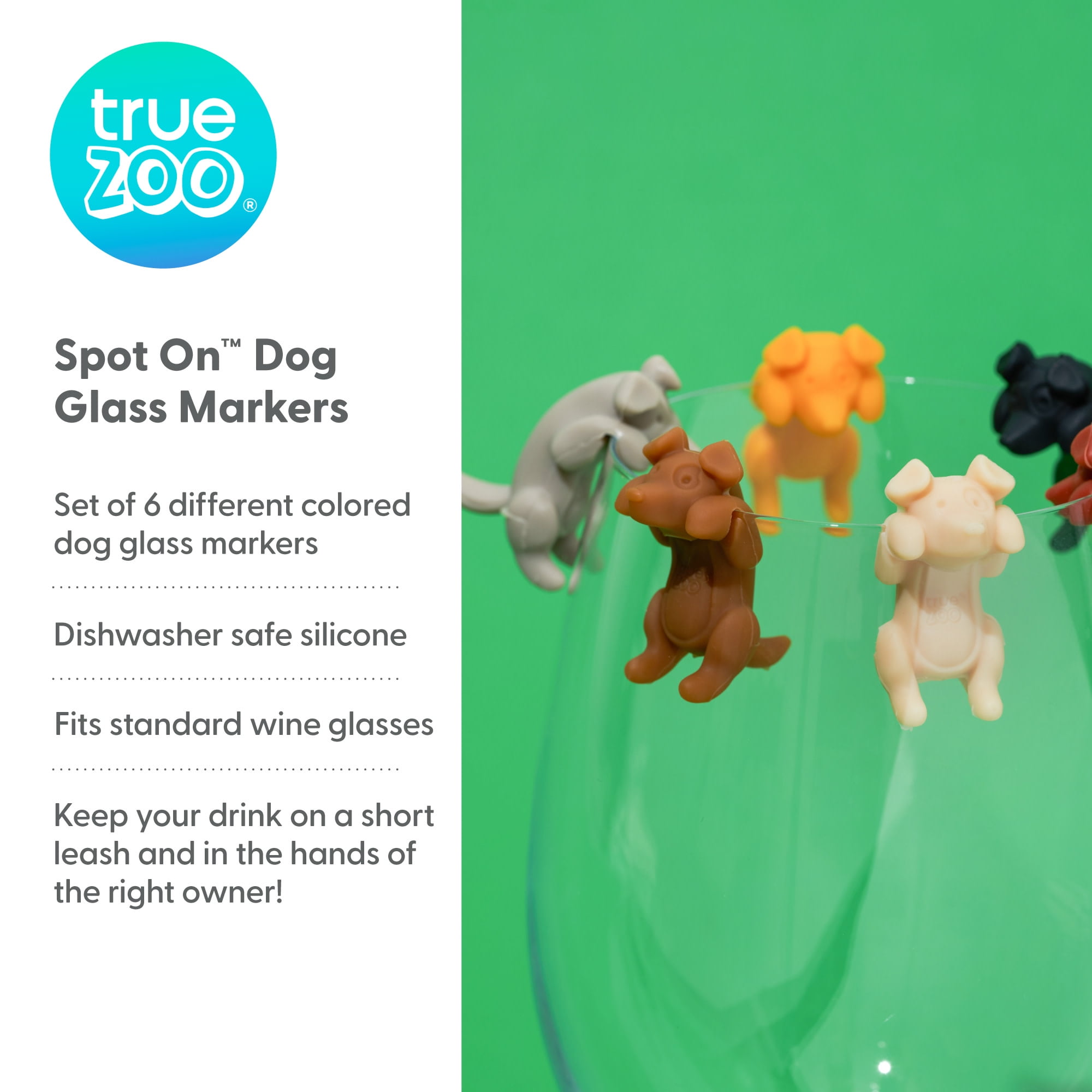 TrueZoo Paws Off Glass Markers (Set of 6)