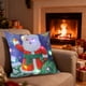 thumbnail image 5 of Almohada LED navideña | Modos de luz intermitente y fija | Decoración navideña de Papá Noel y reno | Funda de cojín decorativa para sofá y dormitorio, 5 of 6