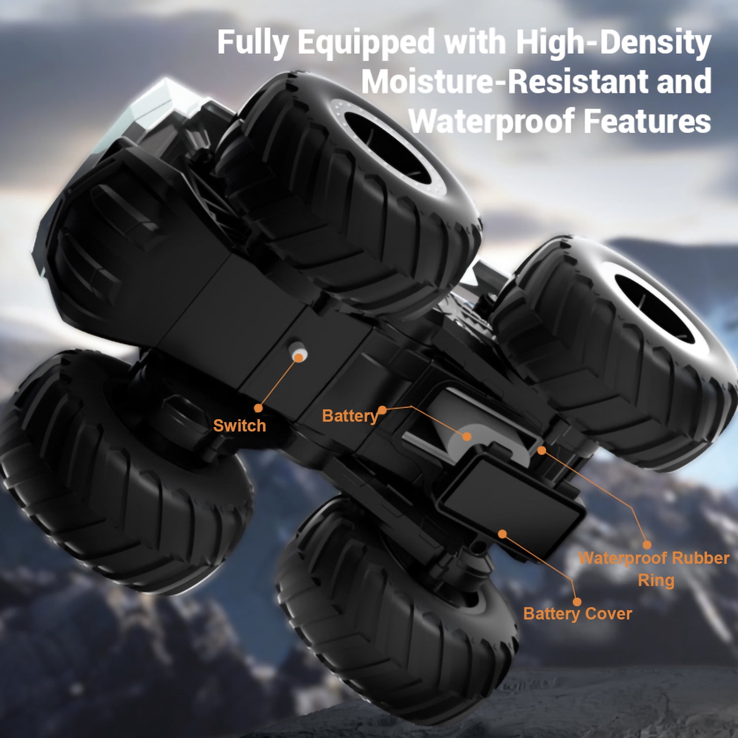 Remote Control Cars for Kids,2 in 1 Land Water RC Cars Toy,1:16 Waterproof 4WD off Road Monster Truck for All Terrain,Gifts for Boys Girls