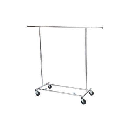 SSWBasics Chrome Single-Rail Collapsible Salesman Clothing Rack