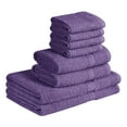 thumbnail image 1 of Beauty Threadz 100% Cotton 8-Piece Towel Set - Plum - 2 Bath Towels, 2 Hand Towels, and 4 Washcloths - Super Soft, High Quality, High-Absorbent, and Fade-Resistant. (400 GSM), 1 of 5