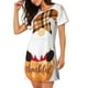 thumbnail image 2 of Easygdp Autumn Gnomes Camisón de manga corta para mujer, informal, estampado, 2 of 6