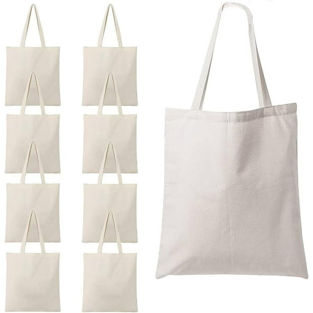 8Pcs Tote Bag de Manta Cruda 40 X 35 cm Algodón,Paquetes de Bolsas Tote Bag De Manta Cruda 100% Algodon,Bolsa reutilizable de tela,Bolsas por mayoreo,Bolsas Tote Bag para pintar,Tote bags Ecológic (8)
