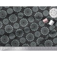 thumbnail image 3 of Soimoi Black Rayon Crepe Fabric Mandala & Floral Print Sewing Fabric Yard 46 Inch Wide, 3 of 3
