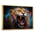thumbnail image 2 of Designart "Emotions In The Roaring Of Lions" Animals Lion Floater Framed Canvas Prints, 2 of 5