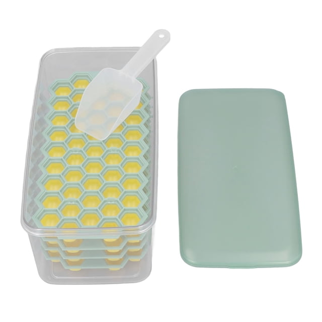 Bandeja para cubitos de hielo de 3,3 l con pala, 4 capas, 188 rejillas para almacenar cubitos de hielo en el hogar