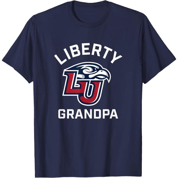 Liberty University Flames Arched Grandpa T-Shirt