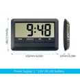 thumbnail image 3 of FlyFlise LCD Digital Alarm Clock Timer Large Time Manual Countdown for Cooking Shower Study Stopwatch Kitchen Magnetic Electronic Clock, 3 of 8