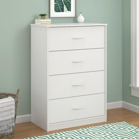 Mainstays 4 Drawer Dresser White Walmart Com