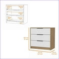 thumbnail image 4 of Dressers, Classic 3-Drawer Bedroom Dresser | 27” H x 27.5” W | Particle Board | Multicolor, 4 of 8