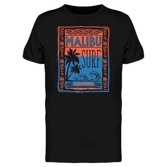 Surf Sport Malibu Typography Tee Men's -Image by Shutterstock