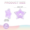 thumbnail image 2 of 20Pcs Hollow Star Shaped Beads, 22x6mm Acrylic Mini Hollow Twinkle Little Star Bulk Beads for Bracelet Earring Necklace Craft Making (Purple), 2 of 6
