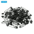 thumbnail image 3 of Uxcell Safety Pins 1.65 Inch Nickle Plated Small Sewing Pins Black 100Pcs, 3 of 5
