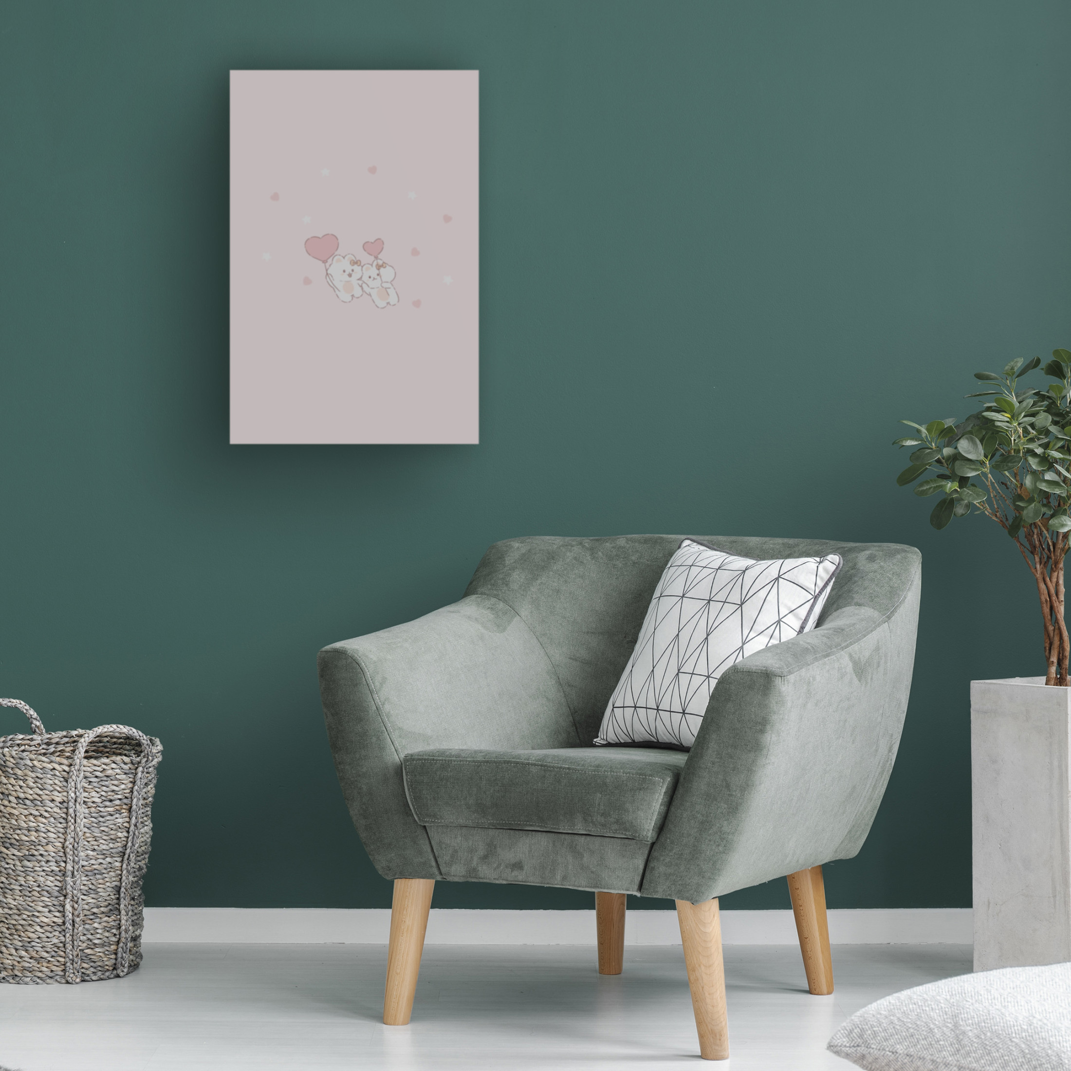 Trademark Fine Art Xuan Thai Kawaii Bunny (1) Canvas Wall Art