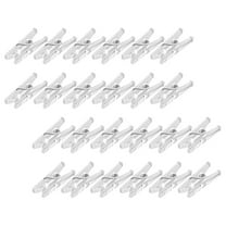LABSERRON Multi Purpose Plastic Clips For Hangers White 100Pcs 1In X 0.4In