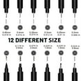thumbnail image 2 of Micro Fine Liner Drawing Art Pens,Calligraphy Pens Set,Artist Supplies Archival Inking Markers Liner,Crafts Sketching Watercolor Zentangle Pen Kit,Set of 12, 2 of 7