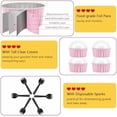 thumbnail image 4 of 5oz Cupcake Pans with Dome Lids 100 Pack, Aluminum Foil Small Cake Baking Tin,Disposable Ramekins Cupcake Baking Cups Containers,Mini Pie Pans Muffin Tins Jumbo Cupcake Liners-Pink, 4 of 7