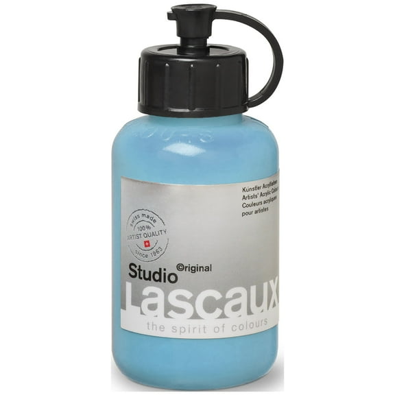 Lascaux Studio Acrylic, 85ml Bottle, Light Turquoise Blue