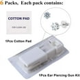 Disposable Ear Piercing Gun 6 Pack Self Ear Piercing Kit with Ear
