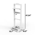 thumbnail image 3 of Tcbosik Valet Stand, Clothes Rack with Top Shelf, Small Clothing Organizer, Jacket Hanger for Closet, Bedroom, Hallway, Entryway, Living Room, White, 3 of 9