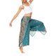 thumbnail image 4 of VISgogo Pantalones de pierna ancha de verano para mujer, pantalones sueltos sueltos de tiro medio con estampado bohemio con divisiones para yoga, playa, vacaciones VISgogo  moda, 4 of 8