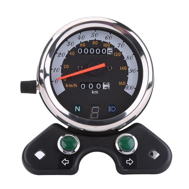 Instrumento de motocicleta DC 12V, odómetro doble, velocímetro, medidor con indicador LED para GN125 Jadeshay A