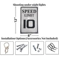 thumbnail image 2 of Speed Limit 10 MPH Sign, Slow Down Sign, Engineer Grade Reflective Sheeting, Rust Free Aluminum, Weather Resistant, Waterproof, Fade Resistant, 12" x 8" (White-10 MPH), 2 of 5