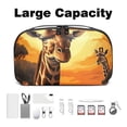 thumbnail image 3 of Deer Digital Storage Bag Pouch, Hard Drive Bag, Laptop Cord Organizer, Cable Organizer, Oxford Fabric Waterproof Electronics Travel Case - 5.9x9.44x3.14 in., 3 of 6