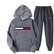 thumbnail image 3 of Conjunto de ropa deportiva para hombre y mujer, sudadera con capucha y pantalones con cordón, ropa deportiva de otoño, 2 piezas, 3 of 5