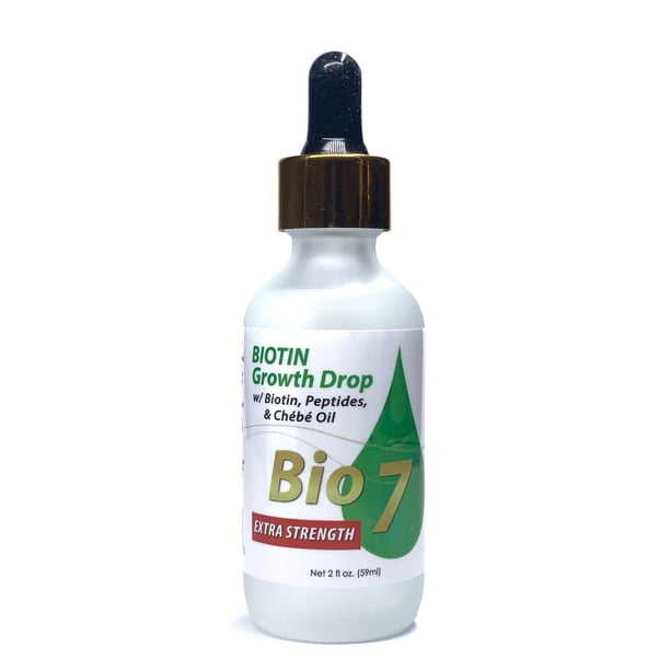 By Natures Bio 7 Biotin Hair Growth Oil Drops Extra Strength 2 fl. oz ...