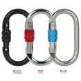 thumbnail image 4 of Yeacher 25KN Professional Climbing Carabiner Screw Locking Gate Carabiner Heavy Duty O-shape Steel Climbing Buckle Lightweight Hammock Locking Clip for Climbing Rappelling Canyoning Hammock Climbing, 4 of 5