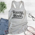 thumbnail image 2 of Vacay Mode Tank Top, Ladies Racerback Tank Top, Vacay Tank, Beach Tank, Vacation Travel Tank, Island Tank, Silver Gray, X-Large, 2 of 3