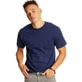 thumbnail image 1 of Hanes Adult Beefy-T Pocket T-Shirt 2-Pack, M, Navy, 1 of 1