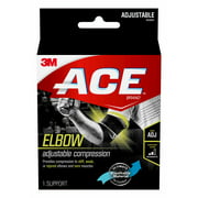 Best Ace Elbow Braces - ACE Brand Compression Elbow Support, Adjustable Brace, Black/Gray Review 