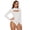 2-White, variant on Jumpsuit for Women Mock Neck Sexy Cutout Front Tops Long Sleeve Bodysuit Solid Fashion Jumpsuit