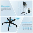 thumbnail image 6 of ZENY Professional Adjustable Hooded Bonnet Hair Dryer with Rolling Stand 1300W Salon Dryer, Black, 6 of 12
