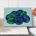 thumbnail image 2 of Vintage Blue Cutting Board, Retro Style Hand Drawn Art of Blueberry Fruit with Leaves, Decorative Tempered Glass Cutting and Serving Board, Small Size, Pale Blue Navy Blue, by Ambesonne, 2 of 5