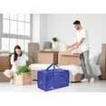 thumbnail image 6 of Unique Bargains 1 Pack Clothes Storage Bags Moving Bags Blue 27*14*15in, 6 of 7
