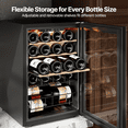 thumbnail image 5 of Ca'Lefort Wine Cooler Refrigerator, 2.2 cu.ft. Mini Wine Fridge Freestanding Wine Chiller with Double-Layer Glass Door for Home/Office, 5 of 11