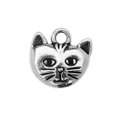 thumbnail image 1 of Pewter Charm, Cat 'Whiskers' 14x14mm, 1 Piece, Antiqued Silver, By TierraCast, 1 of 2