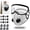 White, variant on Reusable Carbon Filter Dust Mask for Face with Silicone Glasses Filtered Detachable Woodworking