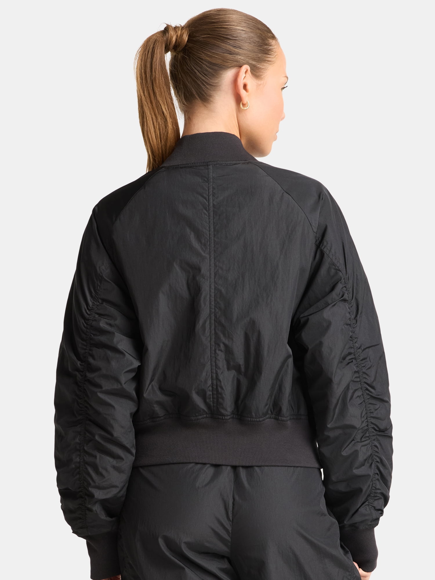 Avia Women's Shine Windbreaker Nylon Bomber Jacket, Sizes XS-XXXL
