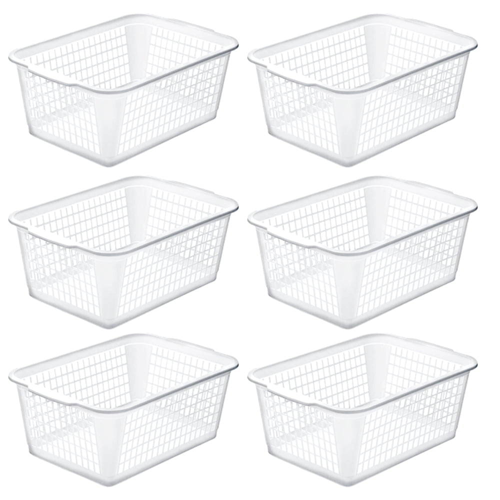 6x Wham Plastic Home Office Handy Tidy Storage Large Basket Tray