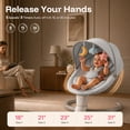 thumbnail image 3 of HARPPA Electric Baby Swing for Newborns with Remote Control, 5 Sway Speed, Gray, 3 of 9