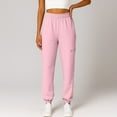 thumbnail image 4 of Fleece Active Tech Joggers for Men, Mens Sweatpants with Zipper Pockets Pink L, 4 of 8