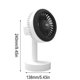thumbnail image 2 of Ventilador de escritorio con vibración y circulación de aire, mini ventilador silencioso con carga USB, 2 of 6