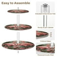 thumbnail image 4 of Wobogo Ragged Pink Flamingo 3 Tier Acrylic Cake Stand with Clear Round Hold for Wedding Holiday Birthday Baby Shower Tea Party, 4 of 8