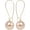 B, variant on Big Pearl Hoop Earrings - Champagne Single Pearl Drop Earrings for Women[l4474]