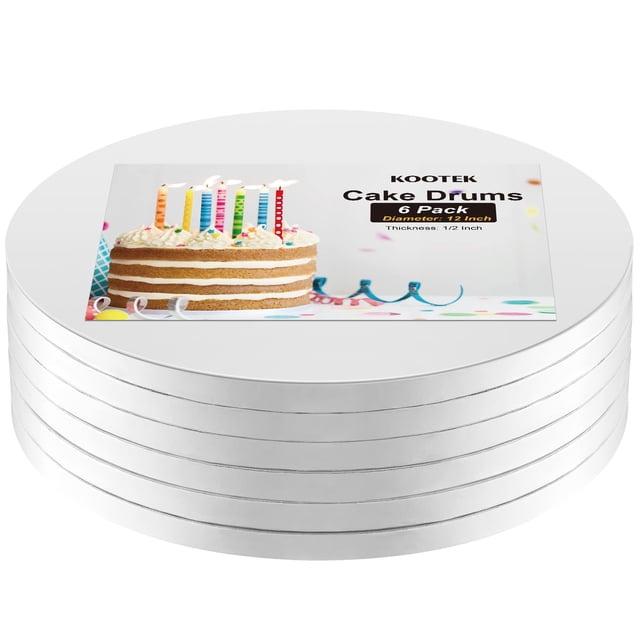 Tablas para tartas Kootek, 30 cm, redondas, 1,2 cm de grosor, cartón corrugado